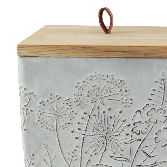 Urne en céramique "Fleurs sauvages", carrée