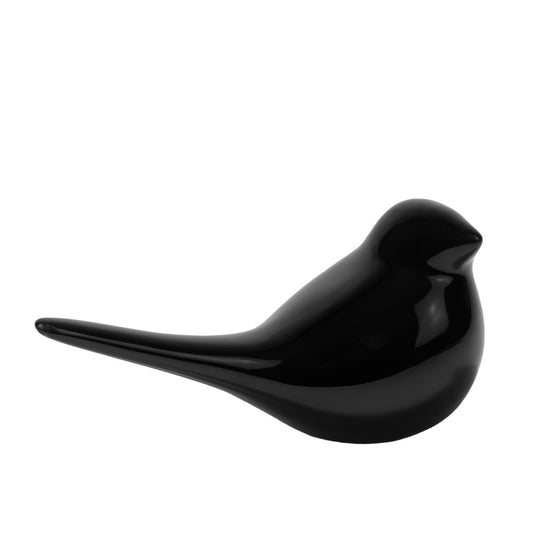 Urne en céramique "petit oiseau noir”