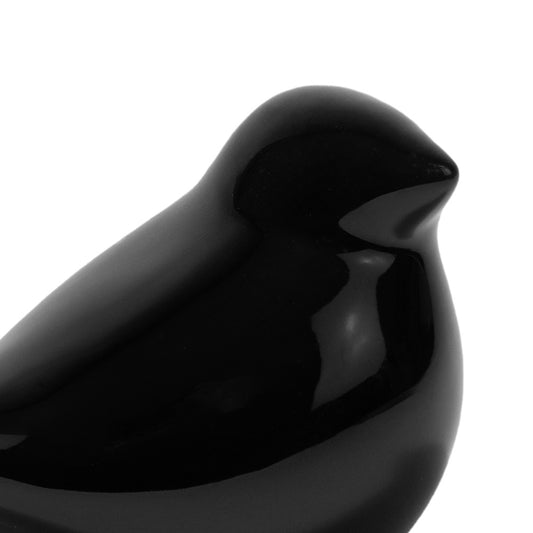 Urne en céramique "petit oiseau noir”