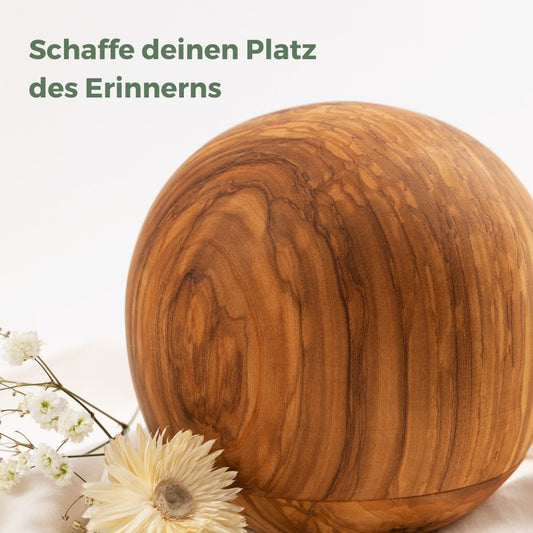Urne en bois pour animaux "Olive Ball”