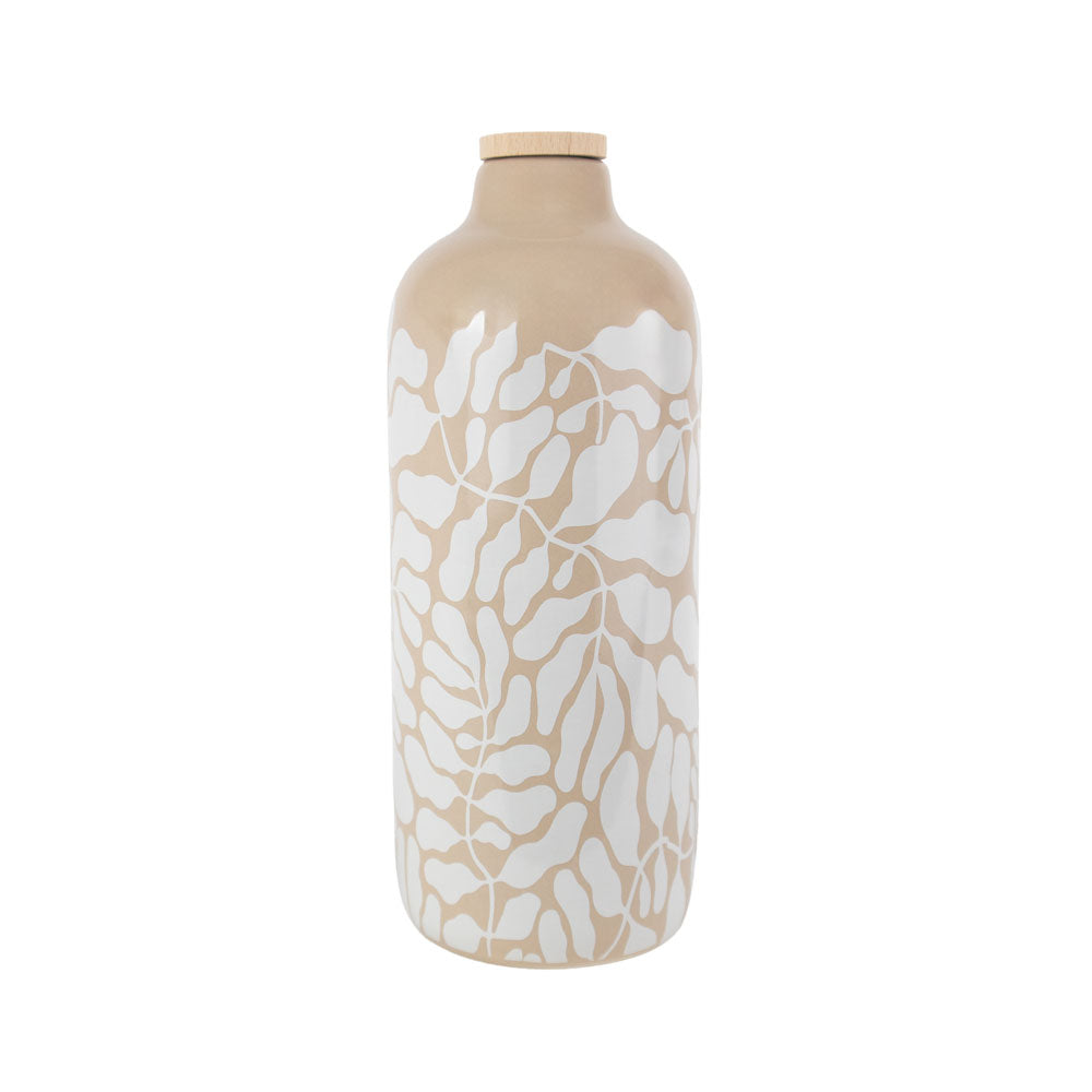 Urne pour animaux en céramique « Wavy Leaves » - haute