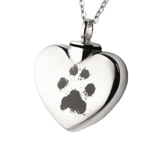 Collier de cendres "Coeur" en argent 925 - personnalisable