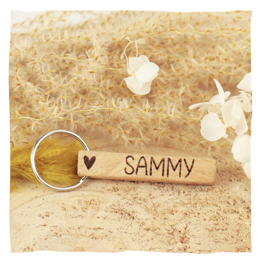 Porte-clés "Nature" - avec le nom de ton animal en caractères d'imprimerie avec motif