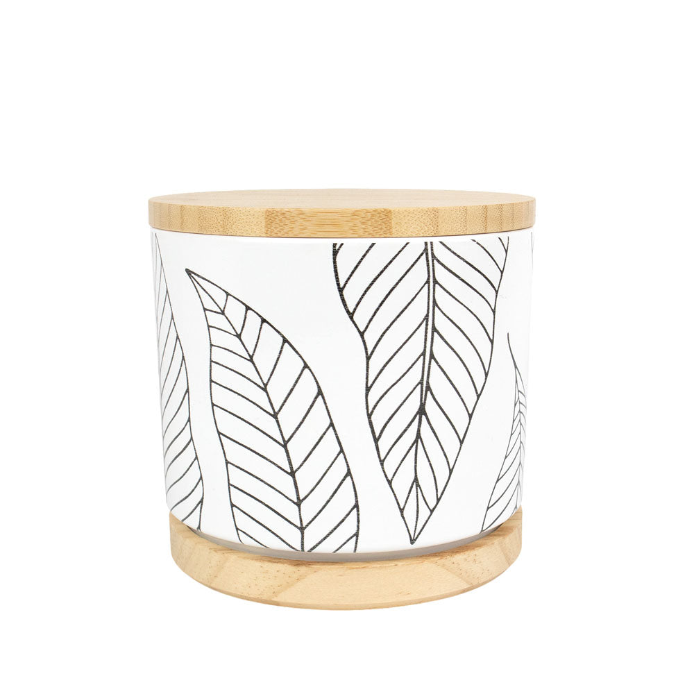 Urne pour animaux en céramique «Graphic Leaves»
