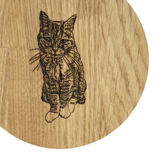 Inscription individuelle en écriture manuscrite avec gravure photo de ton animal