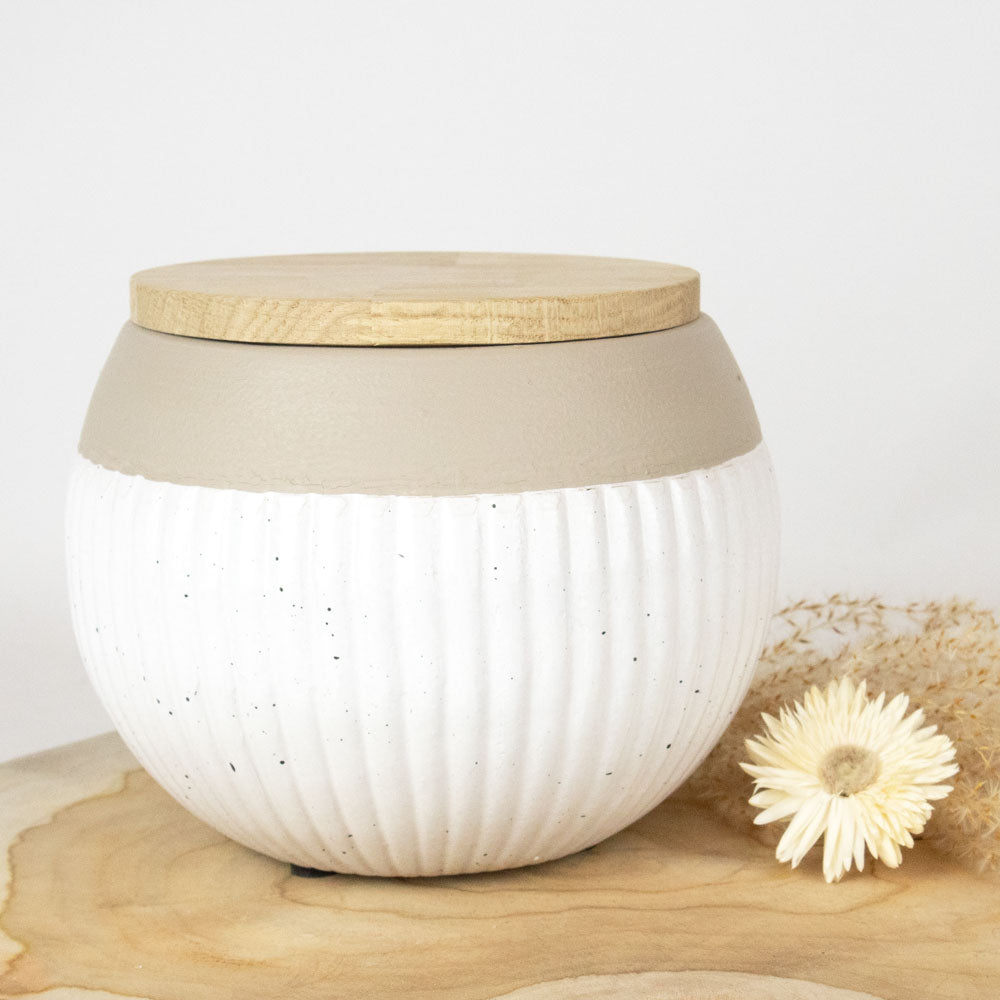 Urne en céramique „Skandi” - Rainures
