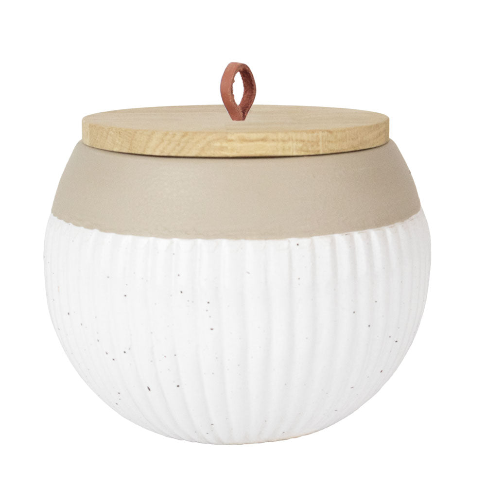 Urne en céramique „Skandi” - Rainures