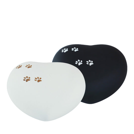 Urne en céramique "Velvety Heart avec patte”