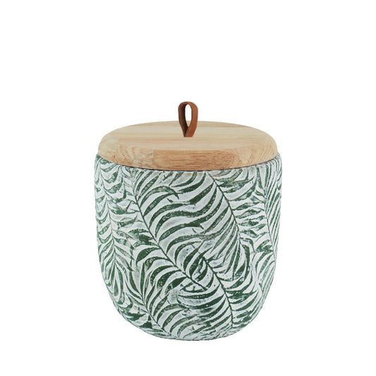 Urne en céramique "Feuilles tropicales”