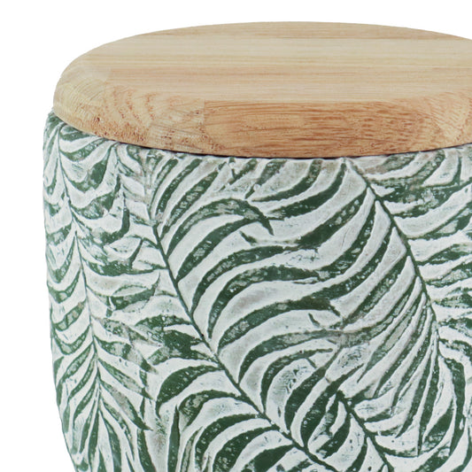 Urne en céramique "Feuilles tropicales”