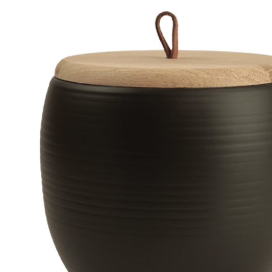 Urne en céramique noire "ventrue”