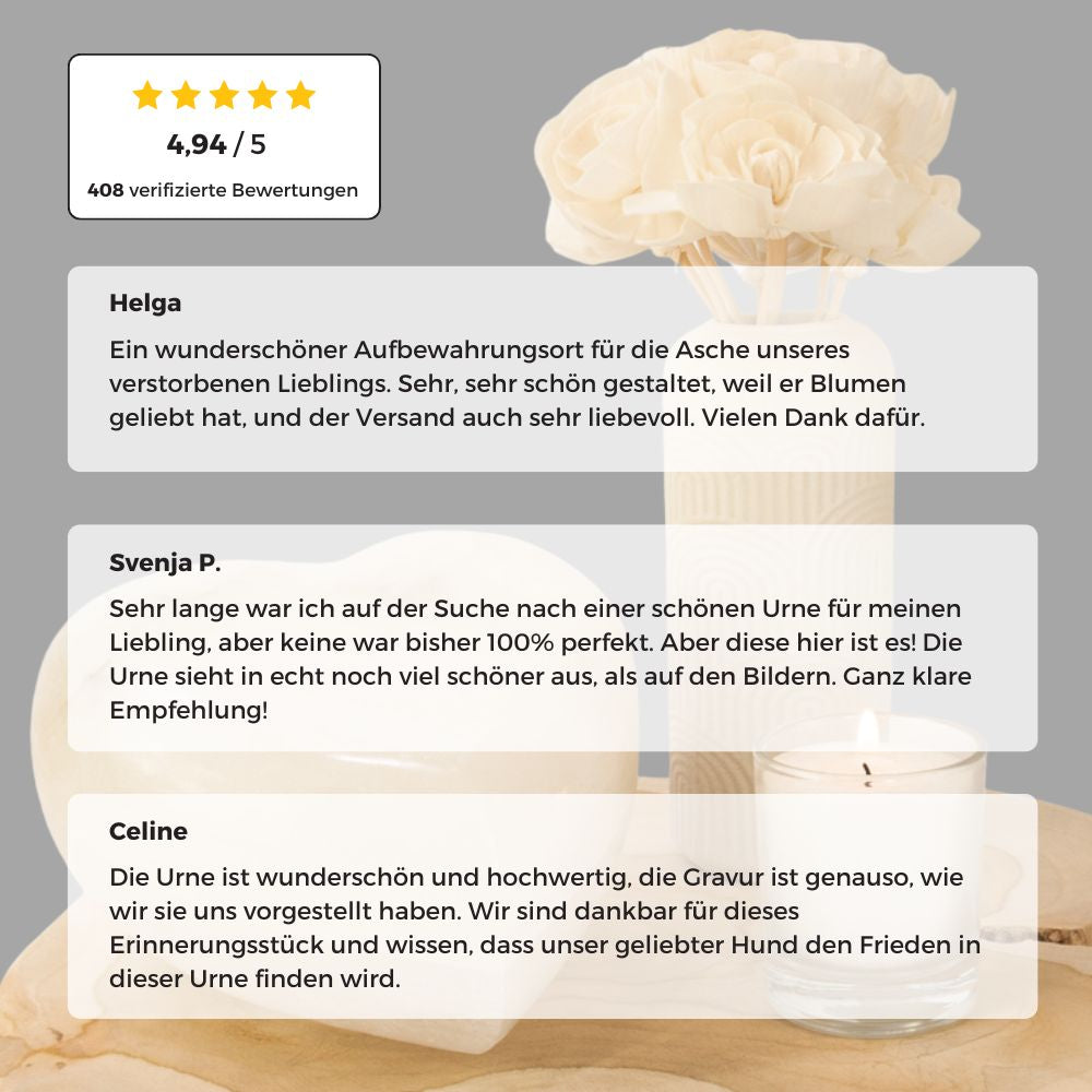 Urne en albâtre pour animaux