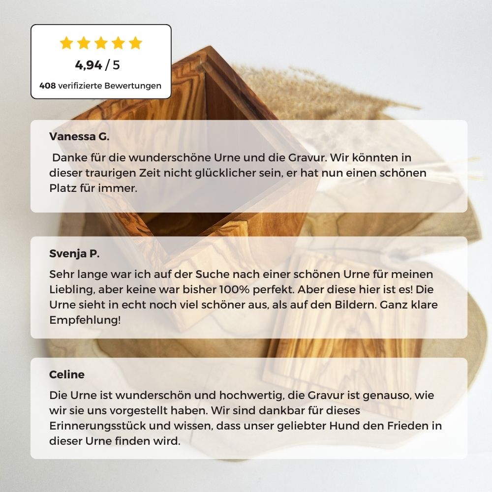 Urne en bois pour animaux