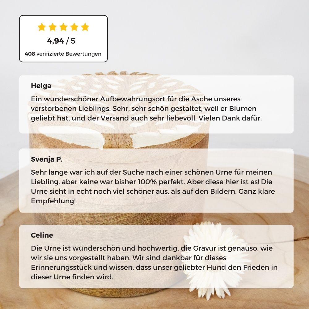 Urne biodégradable pour animaux