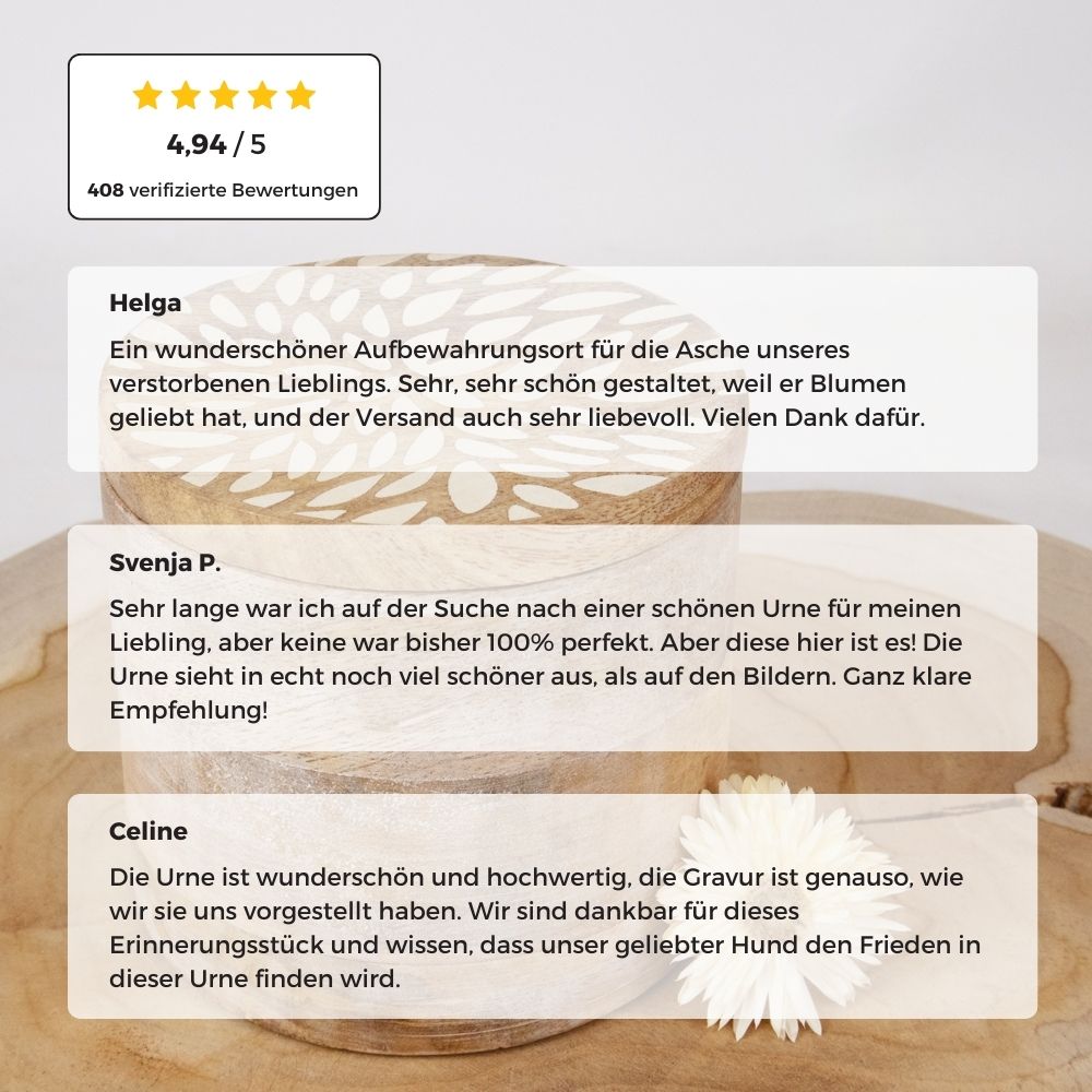 Urne biodégradable pour animaux