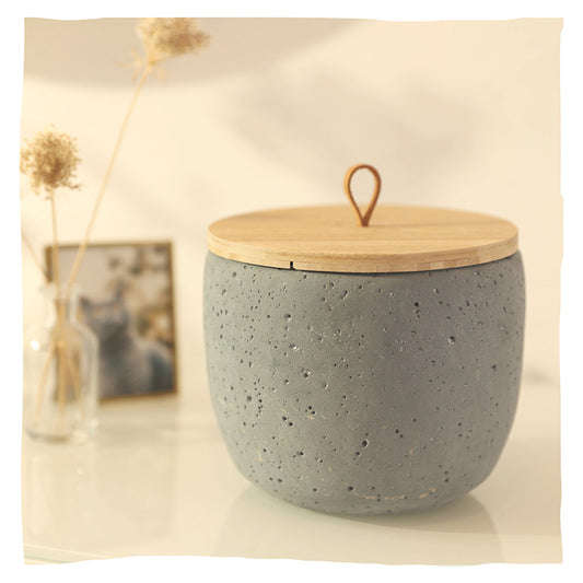 Urne en céramique "Béton", gris foncé