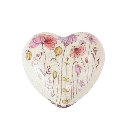 Urne en céramique "Heart with Flowers”