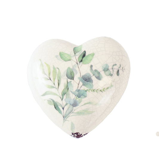 Urne en céramique "Heart with Leaves”