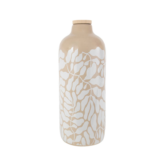 Urne pour animaux en céramique « Wavy Leaves » - haute