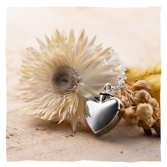 Collier de cendres "Coeur" en argent 925 - personnalisable