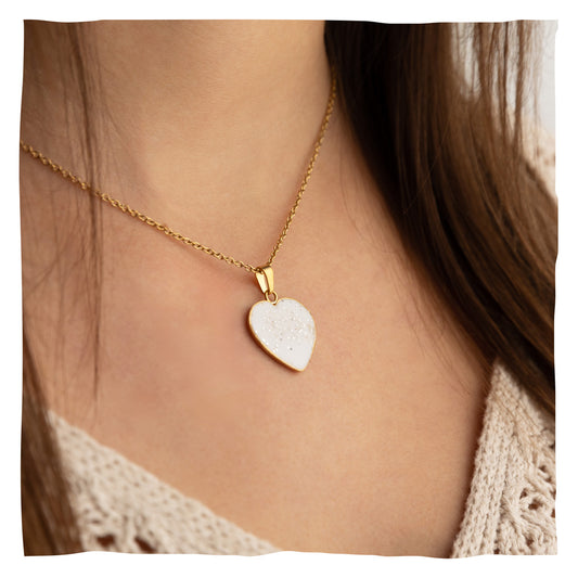 Collier de cendre "Corazón" avec les cendres de ton animal - oval