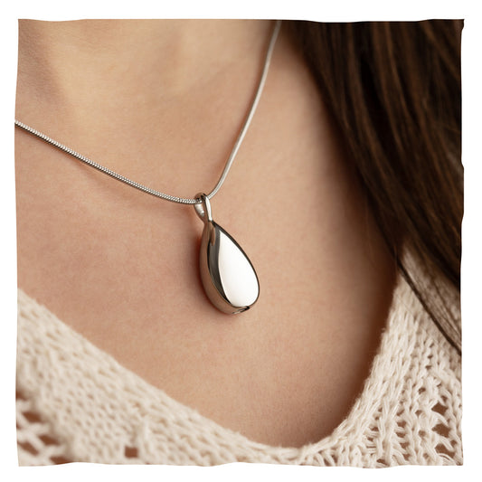 Collier de cendres "Long Drop" - personnalisable