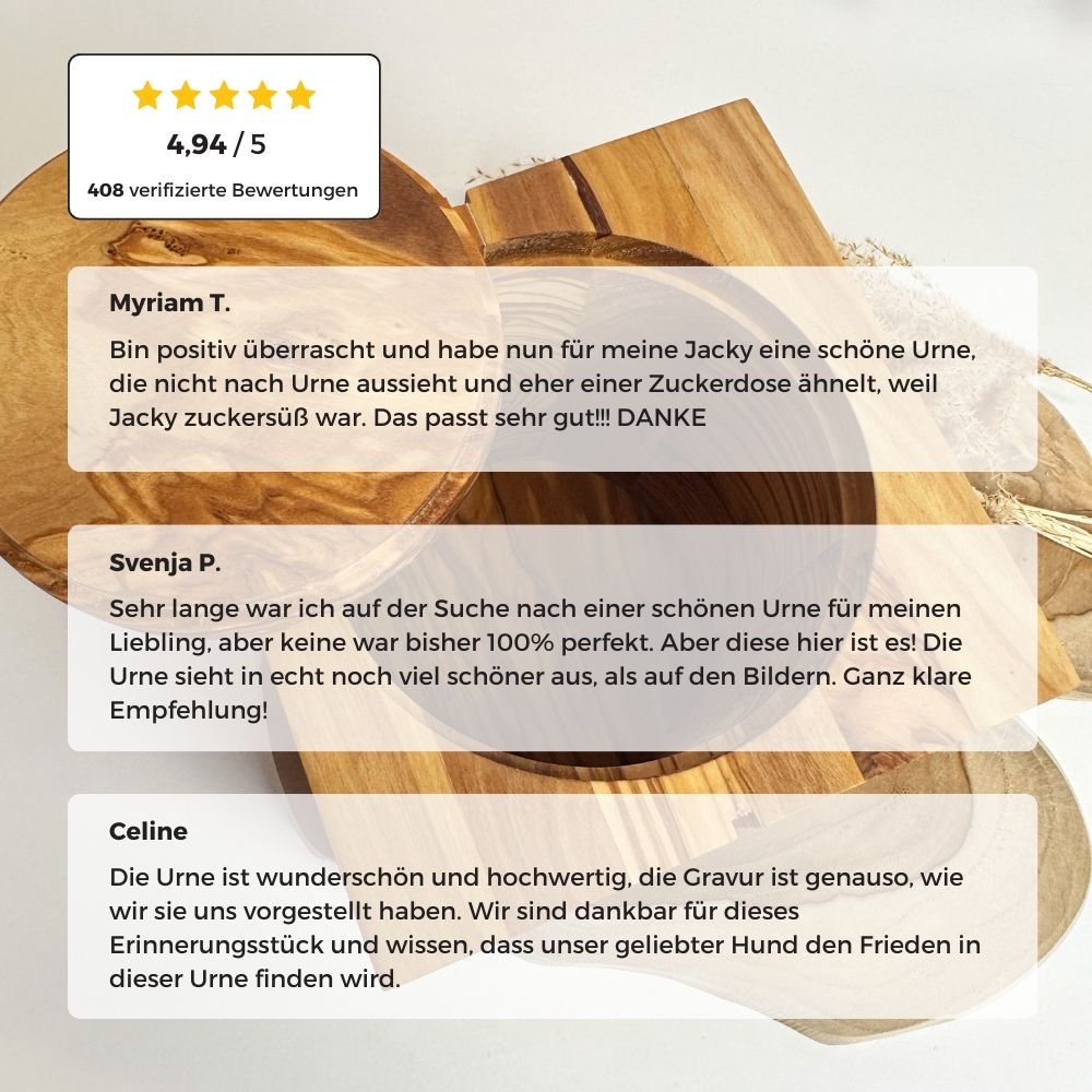 Urne en bois pour animaux 