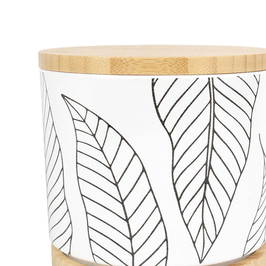 Urne pour animaux en céramique «Graphic Leaves»