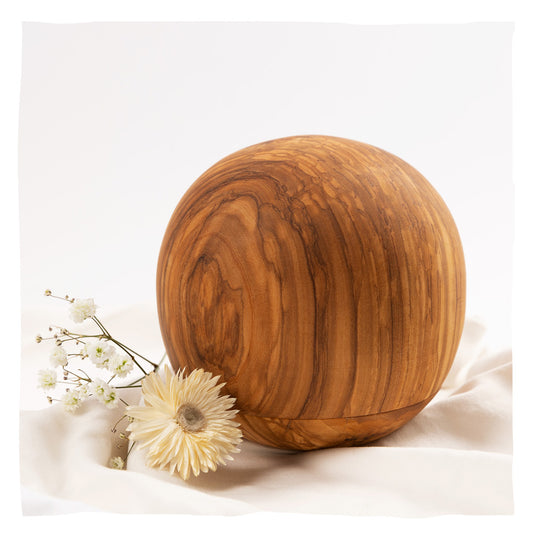 Urne en bois pour animaux "Olive Ball”