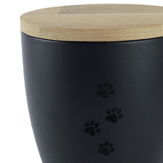 Urne en céramique "Black avec patte”