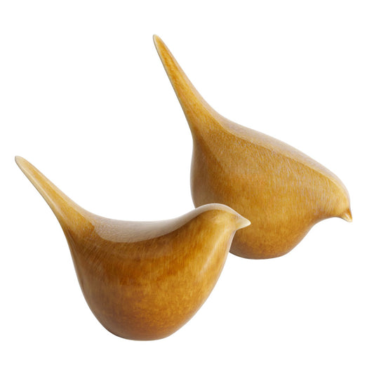 Urne en céramique "Petit oiseau brun”