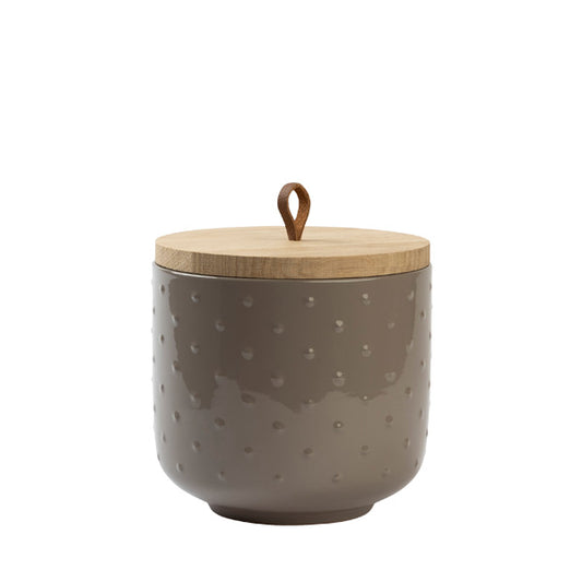 Urne en céramique "Dots Taupe”