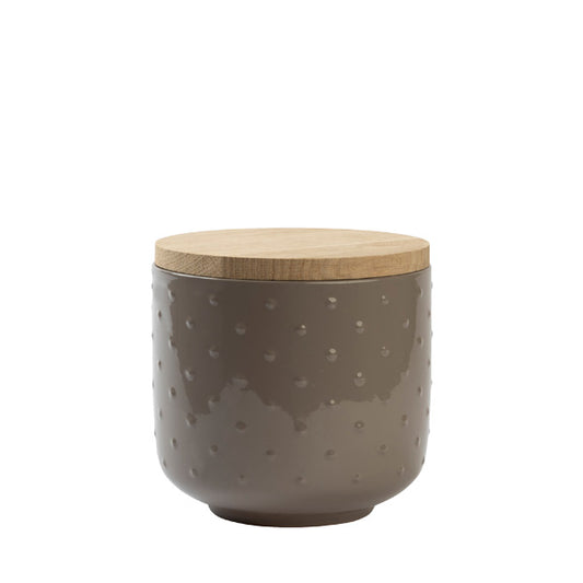 Urne en céramique "Dots Taupe”