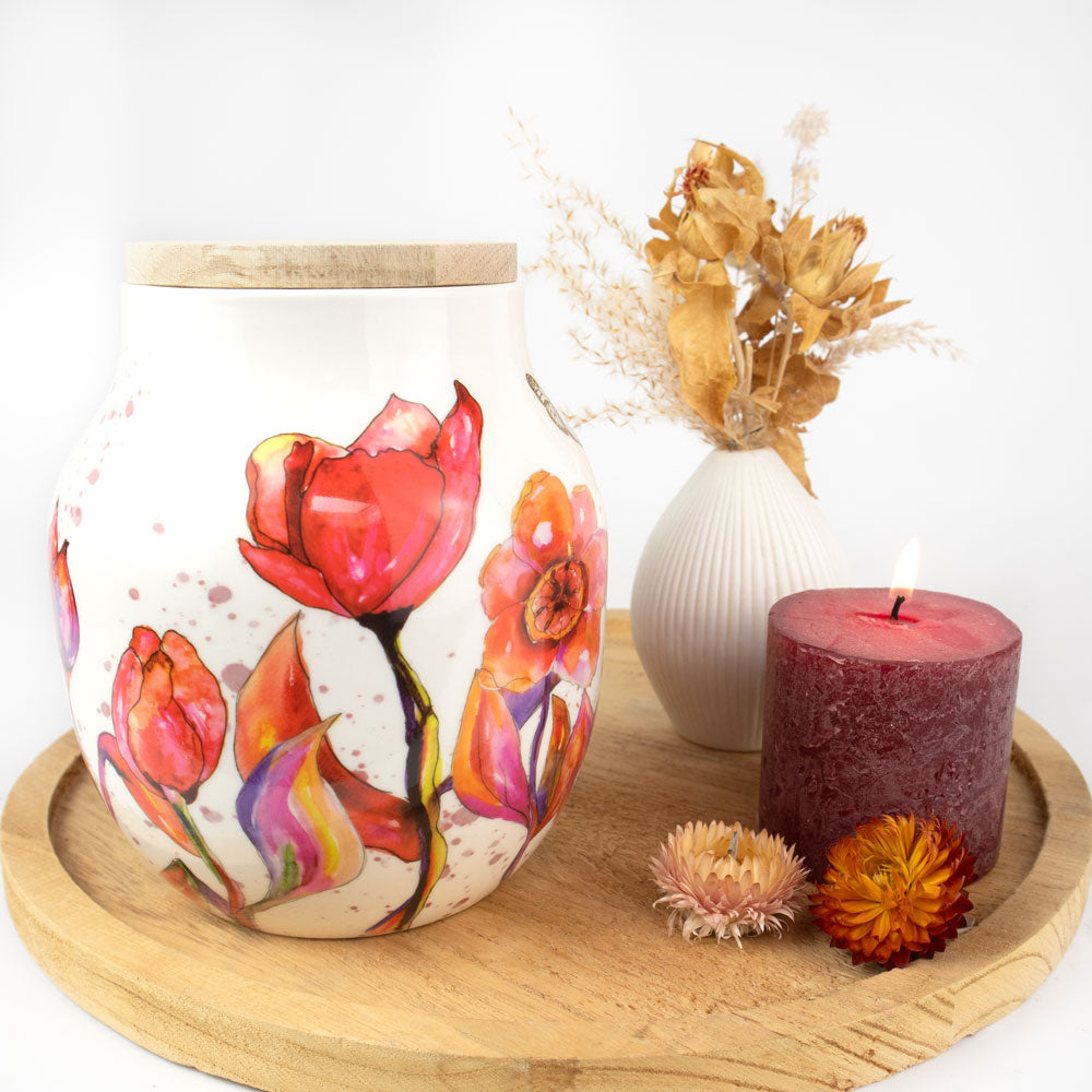 Urne pour animaux en céramique «Flowers»