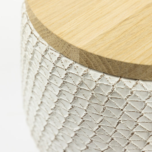Urne en céramique "Marlene" - Blanc