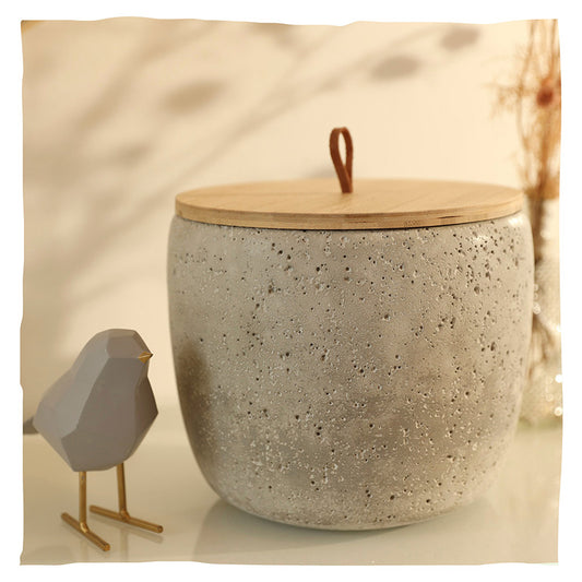 Urne en céramique "Béton", gris clair