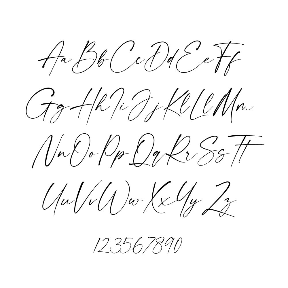 Inscription individuelle en écriture manuscrite avec un cœur volant