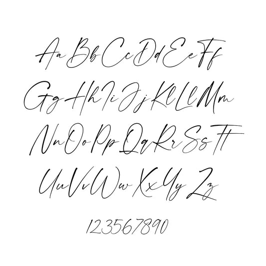Inscription individuelle en écriture manuscrite avec rose