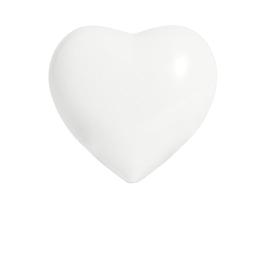 Flatteur pour le cœur en blanc "Heart" avec les cendres de ton animal